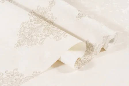 Купить Обои виниловые на флизелиновой основе Амалия, мотив, бежевый светлый, 1,06x10 м, Domingo в интернет-магазине Akvilon.kz