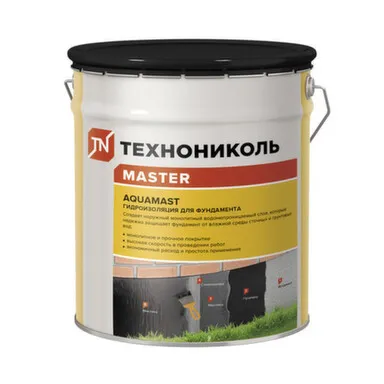 Купить Мастика AquaMast битумная для фундамента 24л, ТехноНиколь в интернет-магазине Akvilon.kz