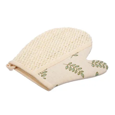 Купить Мочалка с принтом Листья варежка 18x21см Банные штучки в интернет-магазине Akvilon.kz