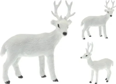 Купить Статуэтка Олень, белый, 23,5x6x26,5 см, в ассортименте, Koopman в интернет-магазине Akvilon.kz