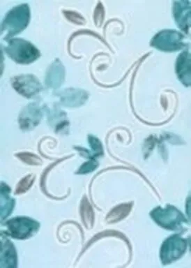 Купить Вставка 25x35 Римини бирюзовая Цветы 1 в интернет-магазине Akvilon.kz