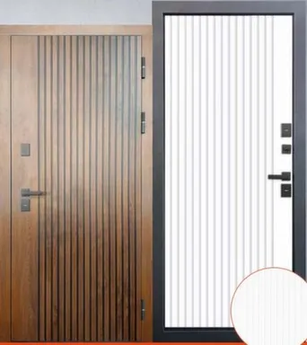 Купить Дверь металлическая 12 см Протерма МДФ/МДФ Винорит патина/Рельеф белый 860 Правое в интернет-магазине Akvilon.kz