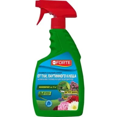 Купить Спрей от тли, паутинного клеща и других 50 видов насекомых, флакон 750 мл, Bona Forte в интернет-магазине Akvilon.kz