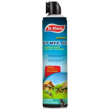 Аэрозоль от Мух, ос и других летающих насекомых, 600 мл, Dr.Klaus в интернет-магазине Akvilon.kz Аэрозоль от Мух, ос и других летающих насекомых, 600 мл, Dr.Klaus в интернет-магазине Akvilon.kz