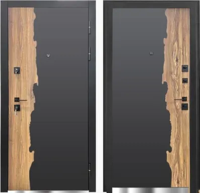 Купить Дверь металлическая Кассиопея Стандарт Рыжий-черный/ Муар черный АЛМАЗ 880 Правое в интернет-магазине Akvilon.kz