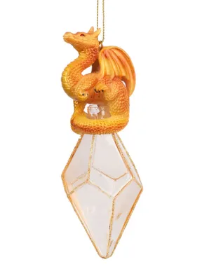 Купить Новогоднее подвесное украшение из полирезины и стекла 4,3x4,3x8,9см, Magic Time в интернет-магазине Akvilon.kz