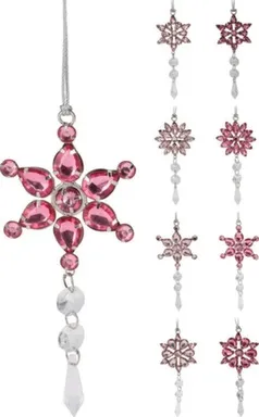 Купить Декорация подвесная Снежинки, 12x5x1 см, в ассортименте, Koopman в интернет-магазине Akvilon.kz