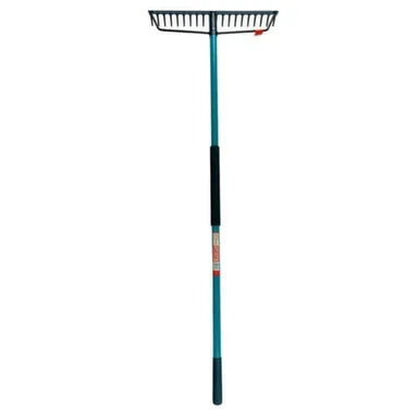Купить Грабли для уборки широкие, фиберглассовый удлиненный черенок, 1450 мм, Sibir в интернет-магазине Akvilon.kz