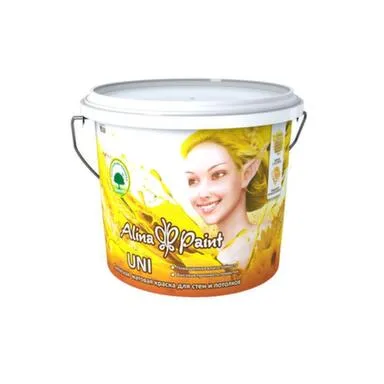 Купить Краска латексная для стен и потолков Uni 3 кг моющаяся Alina, Paint в интернет-магазине Akvilon.kz