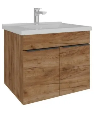 Тумба подвесная Кира Дуб Крафт Золотой 2 двери с умывальником Orbita 1170-60/610, 60 см, AVK в интернет-магазине Akvilon.kz