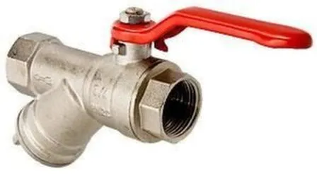 Купить Кран шаровой с косым фильтром Valteс внутр-внутр резьба флажковая рукоятка 3/4 в интернет-магазине Akvilon.kz