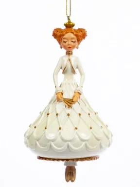 Купить Новогоднее подвесное украшение Леди из полирезины 6,5x10,5x6,5см, Magic Time в интернет-магазине Akvilon.kz