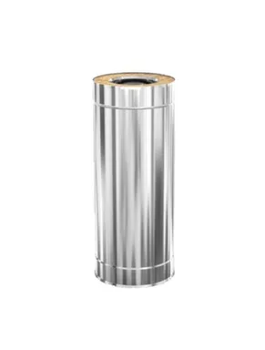 Купить Сэндвич труба d115/200мм, L500 мм, нержавеющая сталь/зеркальная нержавеющая сталь 0,5 мм, Теплодар в интернет-магазине Akvilon.kz