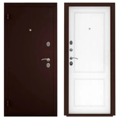 Купить Дверь металлическая ТИТАН антик медь/ПФ-057 ясень белоснежный Промет Левое 960 в интернет-магазине Akvilon.kz