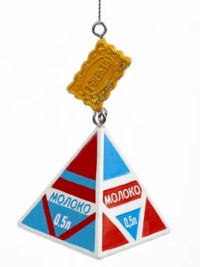 Купить Новогоднее подвесное украшение Молоко из полирезины 4,8x9x4,8см, Magic Time в интернет-магазине Akvilon.kz