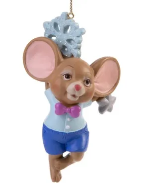 Купить Новогоднее подвесное украшение Мышонок в Штанишках из полирезины 10x6x3см, Magic Time в интернет-магазине Akvilon.kz