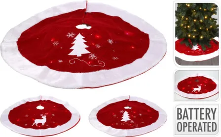 Купить Покрывало под рождественскую елку, D 90 см, с подсветкой, в ассортименте, Koopman в интернет-магазине Akvilon.kz