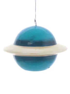 Купить Новогоднее подвесное украшение Планета бирюзовая из доломитовой керамики 8,5x8,5x6,5см, Magic Time в интернет-магазине Akvilon.kz