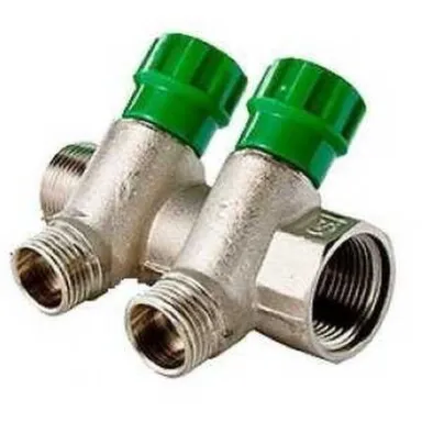 Купить Коллектор с регулировочными вентилями Valteс 1x1/2" наруж резьба 2 в интернет-магазине Akvilon.kz