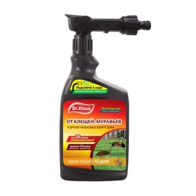 Купить Эжектор концентрат от Муравьев, клещей и других ползающих насекомых, флакон 1 л, Dr.Klaus в интернет-магазине Akvilon.kz