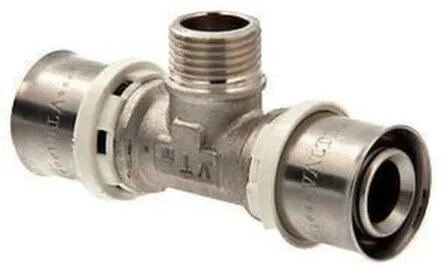Купить Тройник пресс 16x1/2" х 16 мм НР, Valteс 16 в интернет-магазине Akvilon.kz