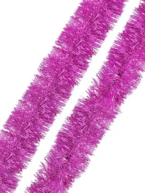 Купить Новогодняя мишура Розовая из полиэтилена 12x200см, Magic Time в интернет-магазине Akvilon.kz