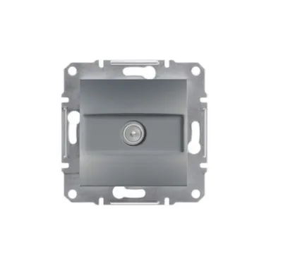 Купить Розетка 1-местная TV оконечная Asfora, сталь, Schneider Electric в интернет-магазине Akvilon.kz