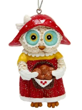 Купить Украшение новогоднее подвесное Сова с корзинкой из полирезины, Magic Time в интернет-магазине Akvilon.kz