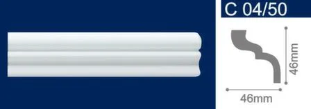 Купить Плинтус потолочный 46x46x2000мм, Solid в интернет-магазине Akvilon.kz