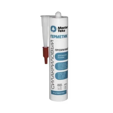 Купить Герметик силакриловый для ванной и кухни ProfiMaster, прозрачный, 290 мл, MasterTeks в интернет-магазине Akvilon.kz