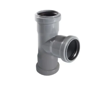 Купить Тройник прямой для внутренней канализации трехраструбный d 50 мм, РТП в интернет-магазине Akvilon.kz