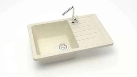 Купить Мойка матовая модель 16 без сифона и отверстия под смеситель, ZETT lab Бежевый в интернет-магазине Akvilon.kz