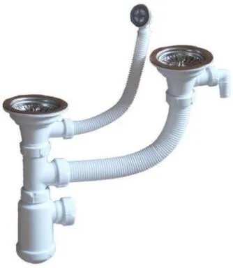 Купить Сифон двойной GRAND 3 1/2 ЭКОНОМ 391-11-01 в интернет-магазине Akvilon.kz