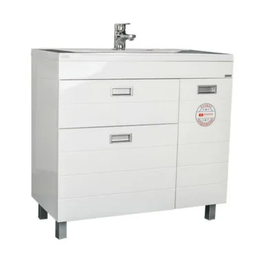 Купить Тумба Cube с умывальником Milen 90 см, два верхних ящика, Домино в интернет-магазине Akvilon.kz