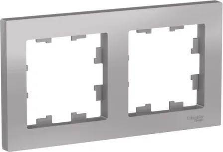 Купить Рамка 2-местная,серия AtlasDesign алюминий в интернет-магазине Akvilon.kz