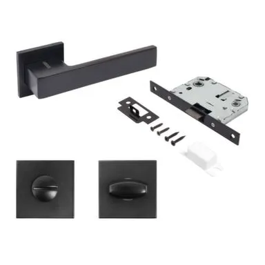 Купить Комплект ручек с защ. и фикс. РИНГО, Аллюр Черный матовый в интернет-магазине Akvilon.kz