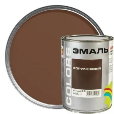 Купить Эмаль акриловая Радуга-220 цветная полуматовая 0,9 л Коричневый в интернет-магазине Akvilon.kz