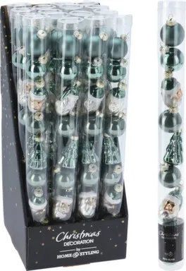 Купить Елочное украшение Шар, сине-зеленый, D 3 см, набор 9 шт, в ассортименте, Koopman в интернет-магазине Akvilon.kz