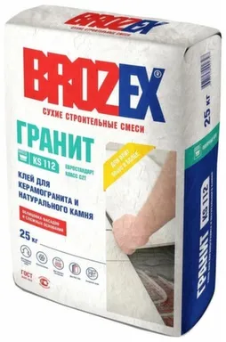 Купить Клей для плитки Гранит KS 112, 25 кг, Brozex в интернет-магазине Akvilon.kz