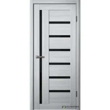 Купить Дверное полотно LA STELLA 217 ПВХ Ясень пепельный 600x2000мм черн стекло в интернет-магазине Akvilon.kz