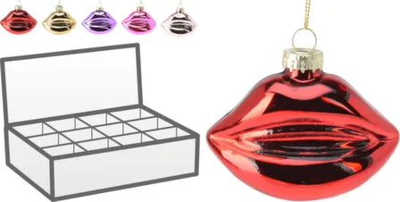 Купить Декорация подвесная Губы, 8,2x4x6,2 см, в ассортименте, Koopman в интернет-магазине Akvilon.kz