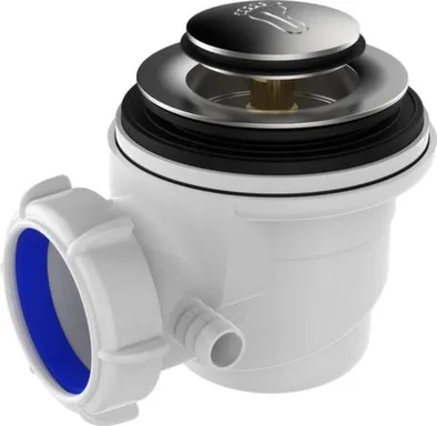 Купить Сифон для душевого поддона под Click-clack, металлическая сетка d 50 мм, h 65 мм, хром, Aquant в интернет-магазине Akvilon.kz