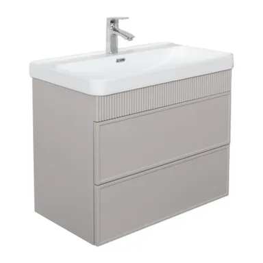 Тумба Мадрид 80М2 серый шёлк c умывальником COMFORTY CF19595BX 80 см, Comforty в интернет-магазине Akvilon.kz