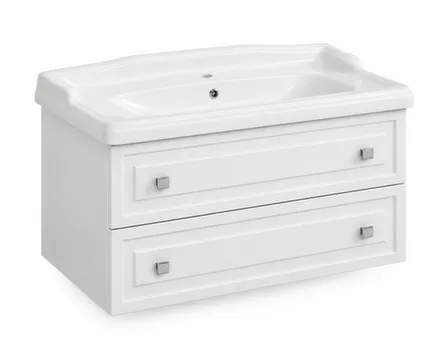 Тумба Феррара белый глянец с умывальником COMFORTY 50180 80 см, Comforty в интернет-магазине Akvilon.kz