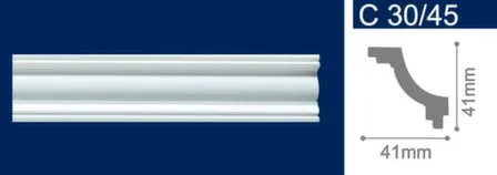 Купить Плинтус потолочный 41x41x2000мм, Solid в интернет-магазине Akvilon.kz