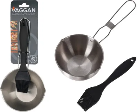 Купить Соусник, 11,5x6,3 см, с кулинарной кистью, Koopman в интернет-магазине Akvilon.kz