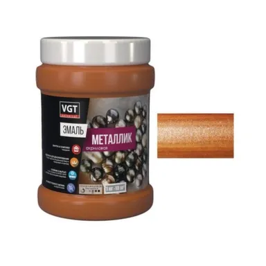 Купить Эмаль VGT акриловая металлик универсальная 0,23 кг Бронза в интернет-магазине Akvilon.kz