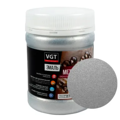 Купить Эмаль VGT акриловая металлик универсальная 0,23 кг Серебро металлик в интернет-магазине Akvilon.kz