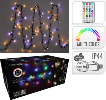 Купить Гирлянда электрическая Змея, 198 led-ламп, с пультом управления, работает от сети на напряжении 220-240 В, адаптер IP44, Koopman в интернет-магазине Akvilon.kz