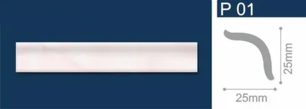 Купить Плинтус потолочный 25x25x1000мм Агат розовый, Solid в интернет-магазине Akvilon.kz